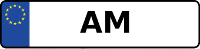 Kennzeichen mit AM