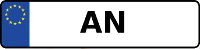 Kennzeichen mit AN