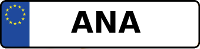Kennzeichen mit ANA