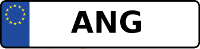 Kennzeichen mit ANG