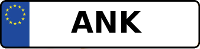 Kennzeichen mit ANK