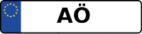 Kennzeichen mit AÖ