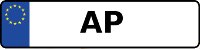 Kennzeichen mit AP