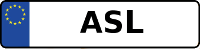 Kennzeichen mit ASL