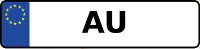 Kennzeichen mit AU