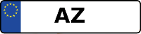 Kennzeichen mit AZ