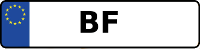Kennzeichen mit BF