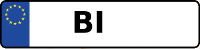 Kennzeichen mit BI