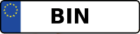 Kennzeichen mit BIN