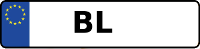 Kennzeichen mit BL