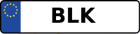 Kennzeichen mit BLK