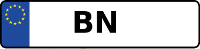 Kennzeichen mit BN