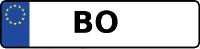 Kennzeichen mit BO