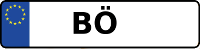 Kennzeichen mit BÖ