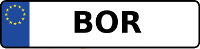 Kennzeichen mit BOR