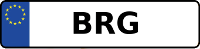 Kennzeichen mit BRG