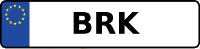 Kennzeichen mit BRK