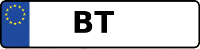 Kennzeichen mit BT