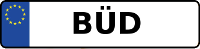 Kennzeichen mit BUED