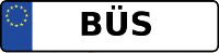 Kennzeichen mit BÜS