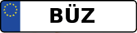 Kennzeichen mit BÜZ