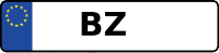 Kennzeichen mit BZ