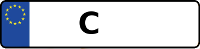 Kennzeichen mit C