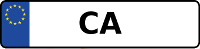 Kennzeichen mit CA