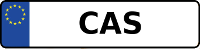 Kennzeichen mit CAS
