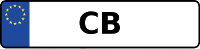 Kennzeichen mit CB