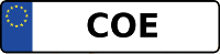 Kennzeichen mit COE