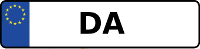 Kennzeichen mit DA