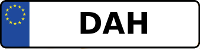 Kennzeichen mit DAH