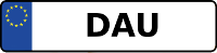 Kennzeichen mit DAU