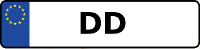 Kennzeichen mit DD
