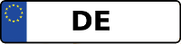 Kennzeichen mit DE