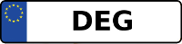 Kennzeichen mit DEG