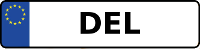 Kennzeichen mit DEL