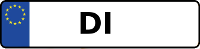 Kennzeichen mit DI