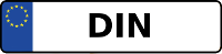 Kennzeichen mit DIN