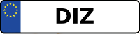 Kennzeichen mit DIZ
