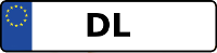 Kennzeichen mit DL