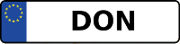 Kennzeichen mit DON
