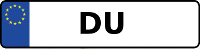 Kennzeichen mit DU