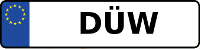 Kennzeichen mit DÜW