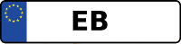 Kennzeichen mit EB
