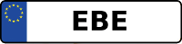 Kennzeichen mit EBE