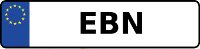 Kennzeichen mit EBN