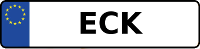 Kennzeichen mit ECK
