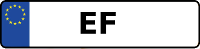 Kennzeichen mit EF